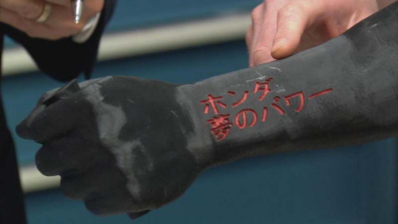 Team at Honda build up Custom 3D Printed Arm for their Colleague